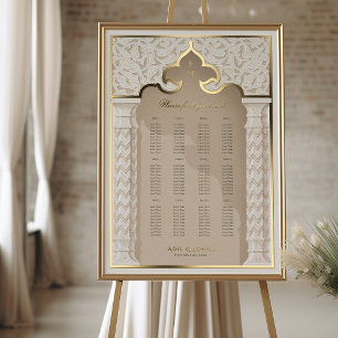 Zitplan voor Islamitische Nikah Bruiloft Folie Afdrukken