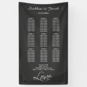 Zitplattegrond Gepersonaliseerde Faux Chalkboard b Spandoek (Verticaal)