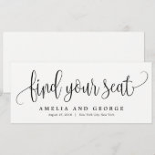 Zitplattegrond Titel Kaart - Mooie kalligrafie (Voorkant / Achterkant)