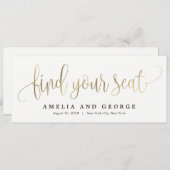 Zitplattegrond Titel Kaart - Mooie kalligrafie (Voorkant / Achterkant)