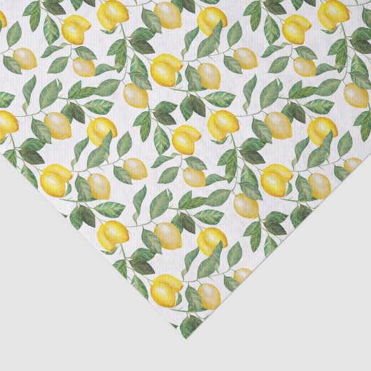 Zitronen, Pflanzen, floral. Illustration. Tissuepapier (Detail)