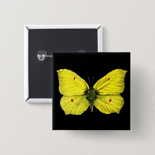 Zitronenfalter Vierkante Button 5,1 Cm (Voorkant /achterkant)