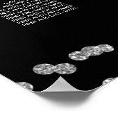 Zitschaart Silver Faux Glitter Confetti Black Poster (Hoek)