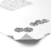 Zitschaart Zilver Faux Glitter Confetti White Poster (Hoek)