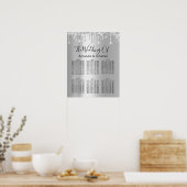 Zitschaart zwart grijs zilver druppelt grijs park poster (Keuken)