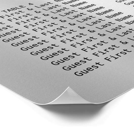 Zitschaart zwart grijs zilver druppelt grijs park poster (Hoek)