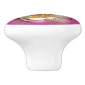 zitsteen zeemroze keramische knop (Zijkant)