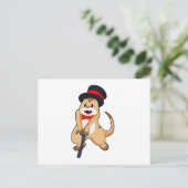 Zitstok-meerkat als gepensioneerde briefkaart (Staand voorkant)