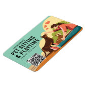 Zitten en afspelen met QR-code Dog Business Magneet (Linkerzijde)