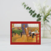 Zitten in de stoel van de voorzitter briefkaart (Staand voorkant)