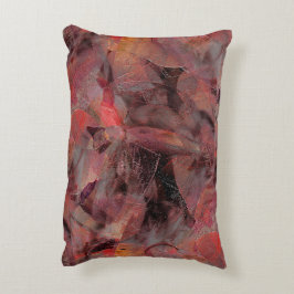 Zitten in rode tinten op zwarte grijze achtergrond accent kussen