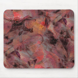 Zitten in rode tinten op zwarte grijze achtergrond muismat