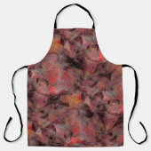 Zitten in rode tinten op zwarte grijze achtergrond schort (Voorkant)