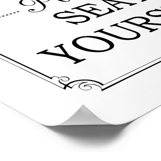 Zitten jullie zelf Funny Bathroom Poster (Hoek)