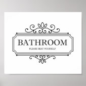  Zitten jullie zelf grappige badkamer Poster (Voorkant)