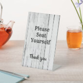 Zitten jullie zelf theater, bruiloft, restaurant reclamebord met voetstuk (Insitu)
