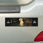 Zitten  of Tv-dachshund bekijken Bumpersticker (Op auto)