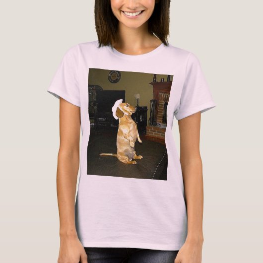 Zitten  of Tv-dachshund bekijken T-shirt (Voorkant)