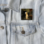 Zitten  of Tv-dachshund bekijken Vierkante Button 5,1 Cm (In situ)