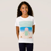 Zitten op het strandzand t-shirt (Voorkant volledig)