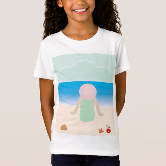 Zitten op het strandzand t-shirt (Voorkant)
