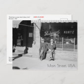 Zitten op Main Street Briefkaart (Voorkant / Achterkant)