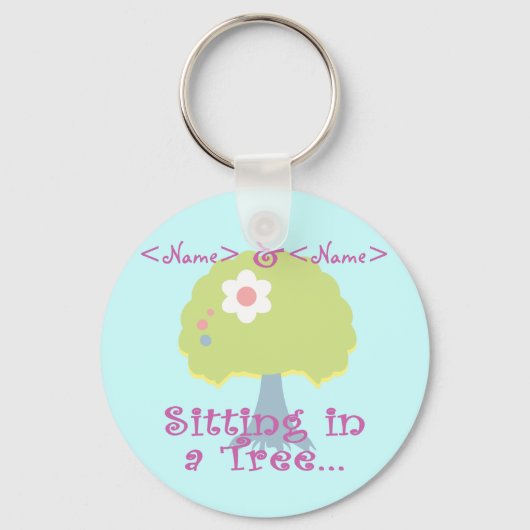 Zitten personaliseren in een boom, (),<Name> Sleutelhanger (Voorkant)
