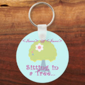 Zitten personaliseren in een boom, (),<Name> Sleutelhanger (Voorkant)