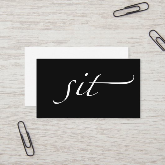 Zitten: Pet Sitter, Baby Sitter Visitekaartje (Voorkant / Achterkant in situ)