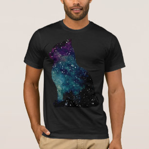 Zitten van galaxy Cat T-shirt