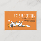 Zitten van het Kat der Calico | Funny Cat | Dierve Visitekaartje (Voorkant)