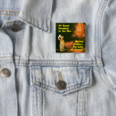 Zitten  voor veel behandelingen Halloween Vierkante Button 5,1 Cm (In situ)