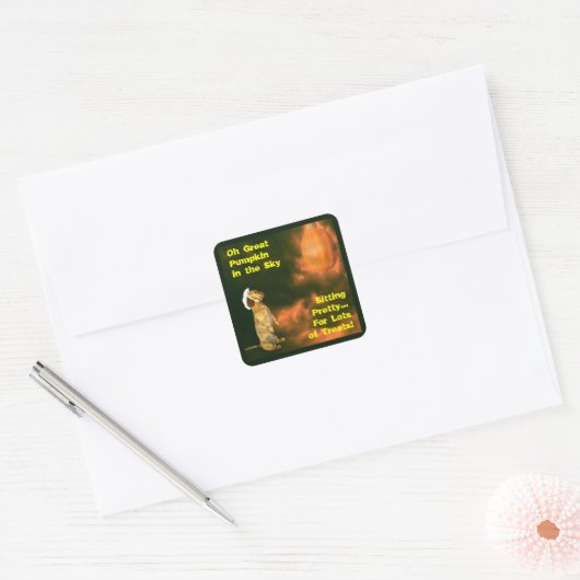Zitten  voor veel behandelingen vierkante sticker (Envelop)