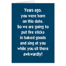 Zitten we daar onhandig terwijl we Birthday-kaart