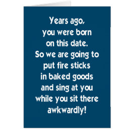 Zitten we daar onhandig terwijl we Birthday-kaart