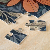 Zittend Bruin Konijn Bloemen Legpuzzel (Zijkant)