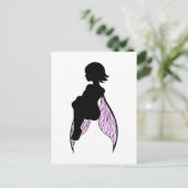 Zittend Fairy Silhouet Briefkaart (Staand voorkant)