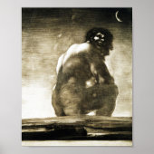 Zittend Giant schilderij van Francisco Goya Poster (Voorkant)