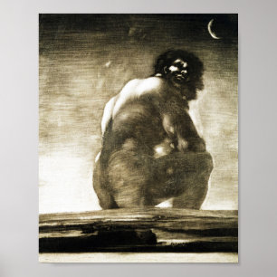 Zittend Giant schilderij van Francisco Goya Poster