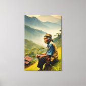 Zittend in Sereniteit Canvas Afdruk (Voorkant)