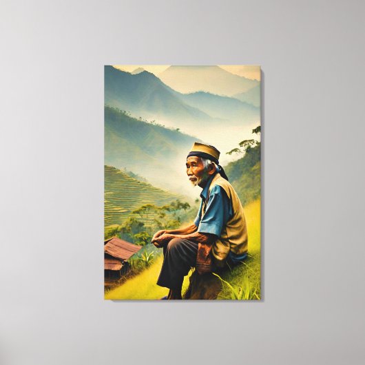 Zittend in Sereniteit Canvas Afdruk (Voorkant)