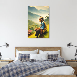 Zittend in Sereniteit Canvas Afdruk