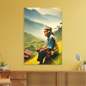 Zittend in Sereniteit Canvas Afdruk (Insitu (Woonkamer))