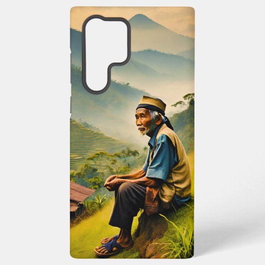 Zittend in sereniteit samsung galaxy hoesje (Achterkant)