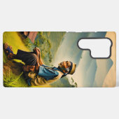 Zittend in sereniteit samsung galaxy hoesje (Achterkant horizontaal)