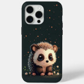 Zittend Kawaii Hedgehog iPhone Case (Achterkant)