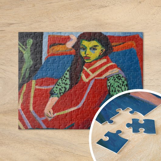 zittend meisje | Ernst Ludwig Kirchner Legpuzzel
