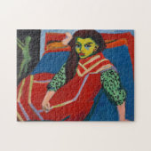 zittend meisje | Ernst Ludwig Kirchner Legpuzzel (Horizontaal)