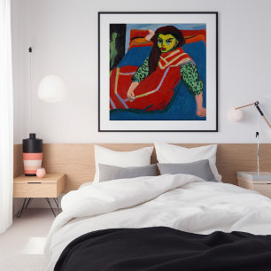 zittend meisje Ernst Ludwig Kirchner Poster