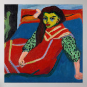 zittend meisje | Ernst Ludwig Kirchner Poster (Voorkant)